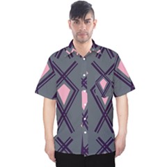 Abstract Pattern Geometric Backgrounds  Men s Hawaii Shirt