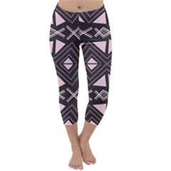 Abstract Pattern Geometric Backgrounds Capri Winter Leggings  by Eskimos