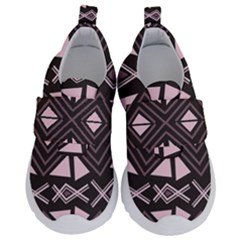 Abstract Pattern Geometric Backgrounds Kids  Velcro No Lace Shoes by Eskimos