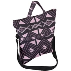 Abstract Pattern Geometric Backgrounds Fold Over Handle Tote Bag by Eskimos