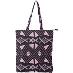 Abstract Pattern Geometric Backgrounds Double Zip Up Tote Bag by Eskimos