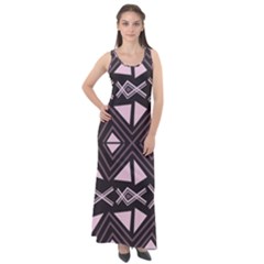 Abstract Pattern Geometric Backgrounds Sleeveless Velour Maxi Dress by Eskimos