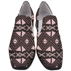 Abstract Pattern Geometric Backgrounds Women Slip On Heel Loafers by Eskimos