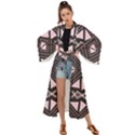 Abstract pattern geometric backgrounds Maxi Kimono View1