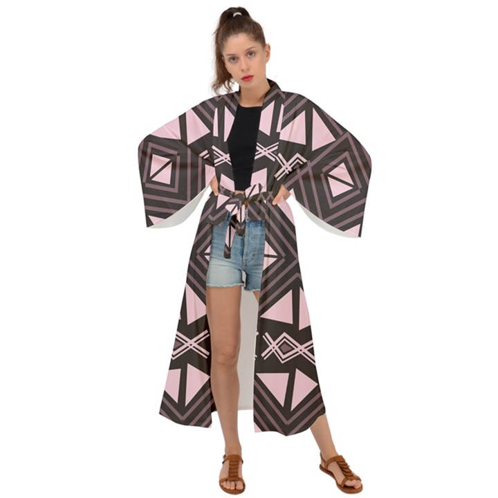 Abstract pattern geometric backgrounds Maxi Kimono