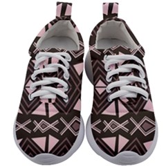 Abstract Pattern Geometric Backgrounds Kids Athletic Shoes by Eskimos