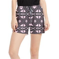 Abstract Pattern Geometric Backgrounds Women s Runner Shorts by Eskimos