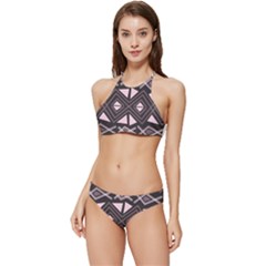 Abstract Pattern Geometric Backgrounds Banded Triangle Bikini Set