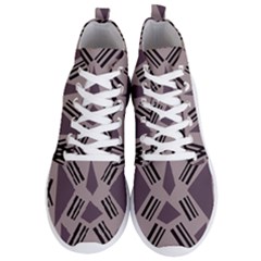 Abstract Pattern Geometric Backgrounds   Men s Lightweight High Top Sneakers by Eskimos