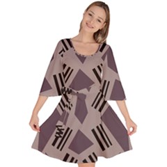 Abstract Pattern Geometric Backgrounds   Velour Kimono Dress by Eskimos