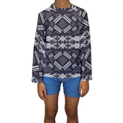 Abstract Pattern Geometric Backgrounds  Kids  Long Sleeve Swimwear by Eskimos