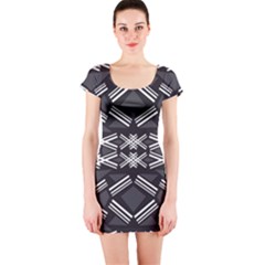 Abstract Pattern Geometric Backgrounds  Short Sleeve Bodycon Dress by Eskimos