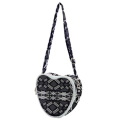 Abstract Pattern Geometric Backgrounds  Heart Shoulder Bag by Eskimos