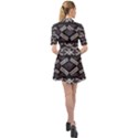 Abstract pattern geometric backgrounds  Belted Shirt Dress View2