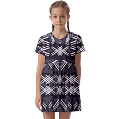 Abstract Pattern Geometric Backgrounds  Kids  Asymmetric Collar Dress by Eskimos