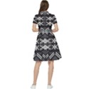 Abstract pattern geometric backgrounds  Short Sleeve Waist Detail Dress View2