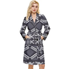 Abstract Pattern Geometric Backgrounds  Long Sleeve Velour Robe by Eskimos