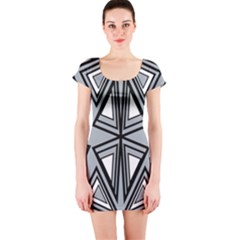 Abstract Pattern Geometric Backgrounds   Short Sleeve Bodycon Dress by Eskimos