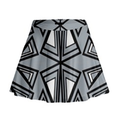 Abstract Pattern Geometric Backgrounds   Mini Flare Skirt by Eskimos