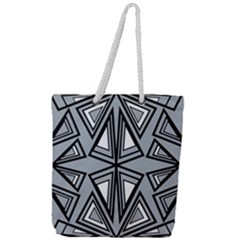 Abstract Pattern Geometric Backgrounds   Full Print Rope Handle Tote (large) by Eskimos