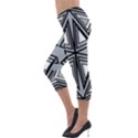 Abstract pattern geometric backgrounds   Lightweight Velour Capri Leggings  View3