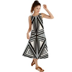 Abstract Pattern Geometric Backgrounds   Summer Maxi Dress by Eskimos