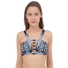 Abstract Pattern Geometric Backgrounds   Cage Up Bikini Top by Eskimos