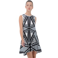 Abstract Pattern Geometric Backgrounds   Frill Swing Dress by Eskimos