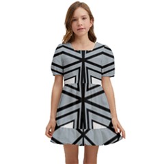 Abstract Pattern Geometric Backgrounds   Kids  Short Sleeve Dolly Dress by Eskimos