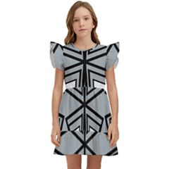 Abstract Pattern Geometric Backgrounds   Kids  Winged Sleeve Dress by Eskimos