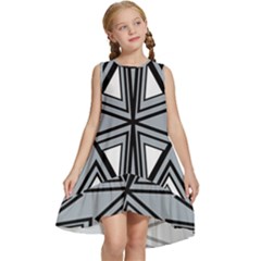 Abstract Pattern Geometric Backgrounds   Kids  Frill Swing Dress by Eskimos