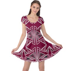 Abstract Pattern Geometric Backgrounds  Cap Sleeve Dress by Eskimos