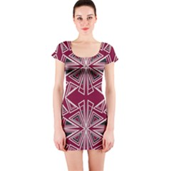 Abstract Pattern Geometric Backgrounds  Short Sleeve Bodycon Dress by Eskimos