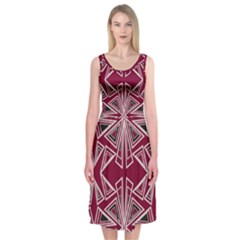 Abstract Pattern Geometric Backgrounds  Midi Sleeveless Dress by Eskimos