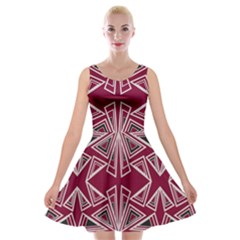 Abstract Pattern Geometric Backgrounds  Velvet Skater Dress by Eskimos