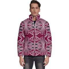 Abstract Pattern Geometric Backgrounds  Men s Puffer Bubble Jacket Coat by Eskimos