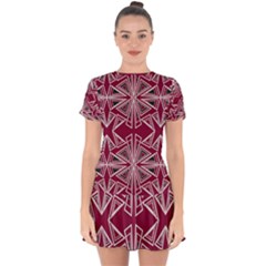 Abstract Pattern Geometric Backgrounds  Drop Hem Mini Chiffon Dress by Eskimos