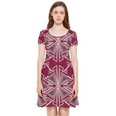 Abstract Pattern Geometric Backgrounds  Inside Out Cap Sleeve Dress by Eskimos