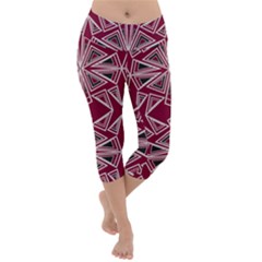 Abstract Pattern Geometric Backgrounds  Lightweight Velour Capri Yoga Leggings by Eskimos