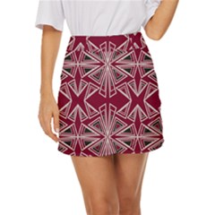 Abstract Pattern Geometric Backgrounds  Mini Front Wrap Skirt by Eskimos