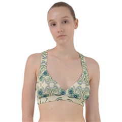 Folk Flowers Print Floral Pattern Ethnic Art Sweetheart Sports Bra by Eskimos