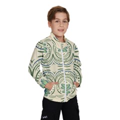 Folk Flowers Print Floral Pattern Ethnic Art Kids  Windbreaker by Eskimos