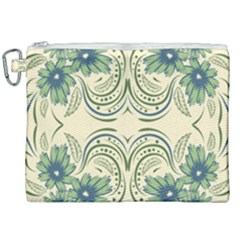 Folk Flowers Print Floral Pattern Ethnic Art Canvas Cosmetic Bag (xxl) by Eskimos