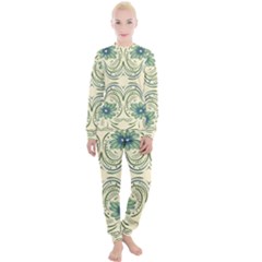 Folk Flowers Print Floral Pattern Ethnic Art Women s Lounge Set by Eskimos