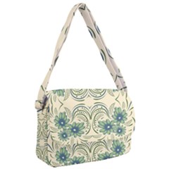 Folk Flowers Print Floral Pattern Ethnic Art Courier Bag by Eskimos