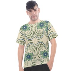 Folk Flowers Print Floral Pattern Ethnic Art Men s Sport Top by Eskimos