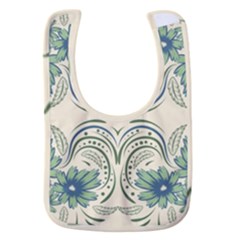 Folk Flowers Print Floral Pattern Ethnic Art Baby Bib by Eskimos