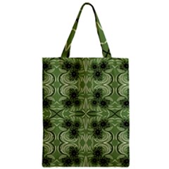 Folk Flowers Print Floral Pattern Ethnic Art Zipper Classic Tote Bag by Eskimos