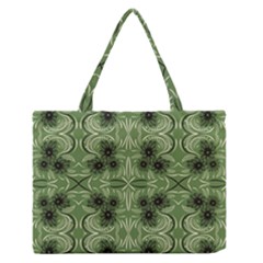 Folk Flowers Print Floral Pattern Ethnic Art Zipper Medium Tote Bag by Eskimos