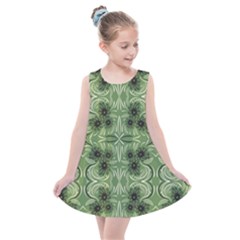 Folk Flowers Print Floral Pattern Ethnic Art Kids  Summer Dress by Eskimos